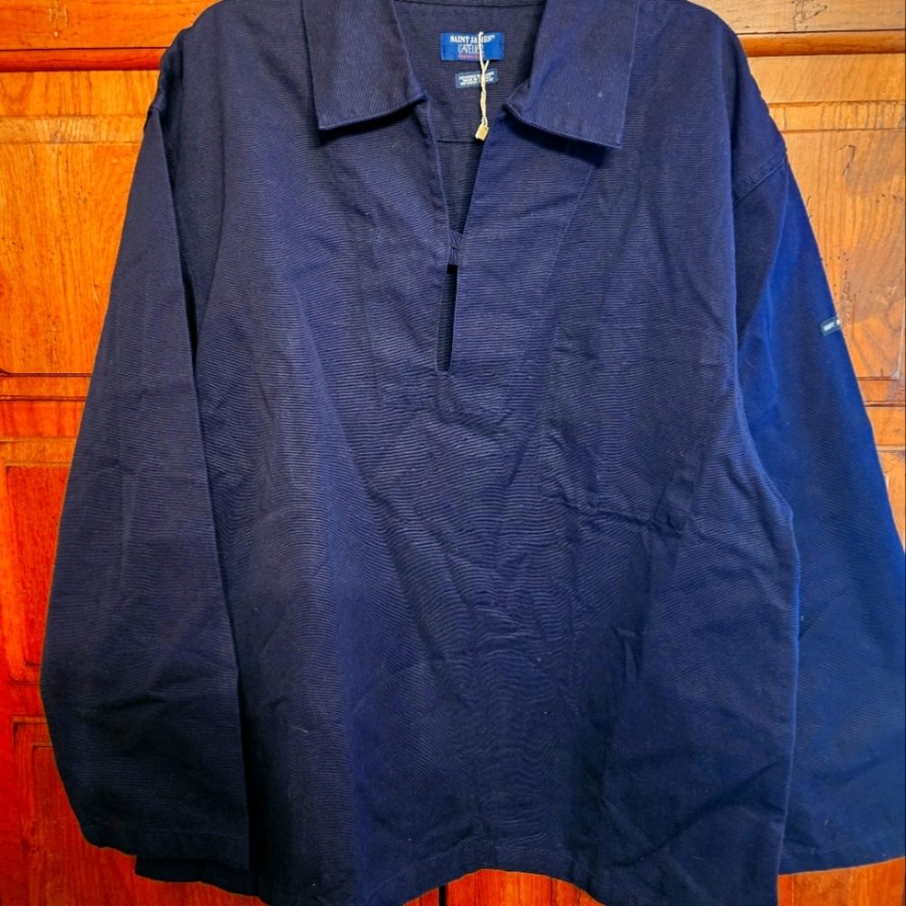 Saint James NWT PULLOVER shirt in navy blue.